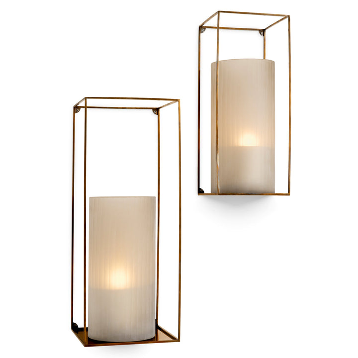 Wall Rack Deco Set Of 2 Vintage Brass Finish Accessories Eichholtz