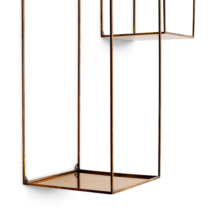 Wall Rack Deco Set Of 2 Vintage Brass Finish Accessories Eichholtz