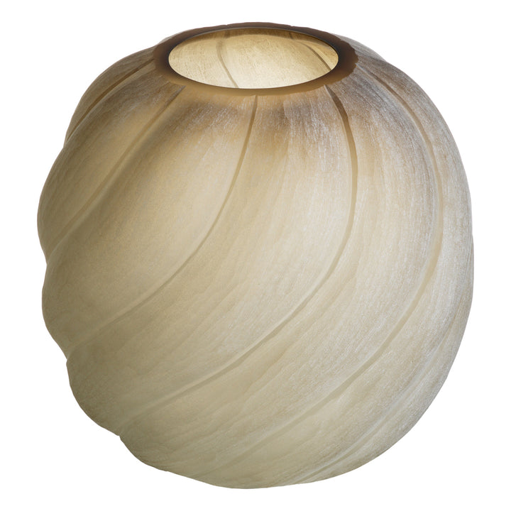 Vase Sicilia L Frosted Light Brown Accessories Eichholtz