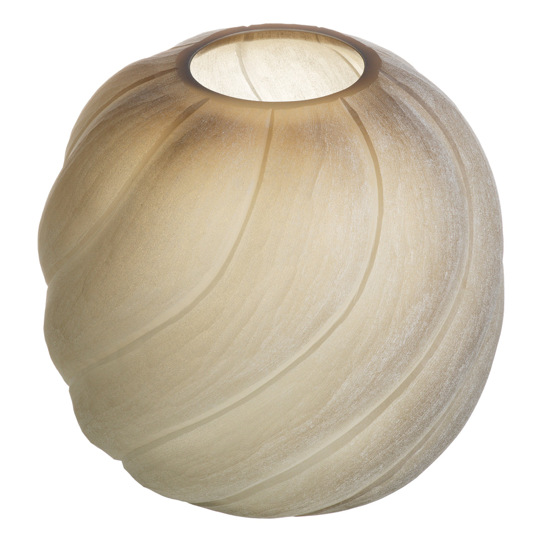Vase Sicilia S Frosted Light Brown Accessories Eichholtz