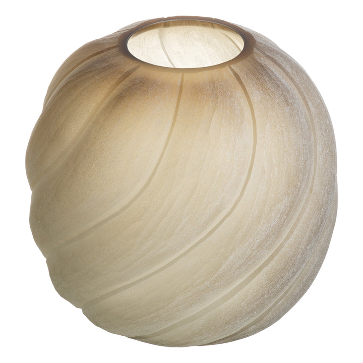Vase Sicilia S Frosted Light Brown Accessories Eichholtz