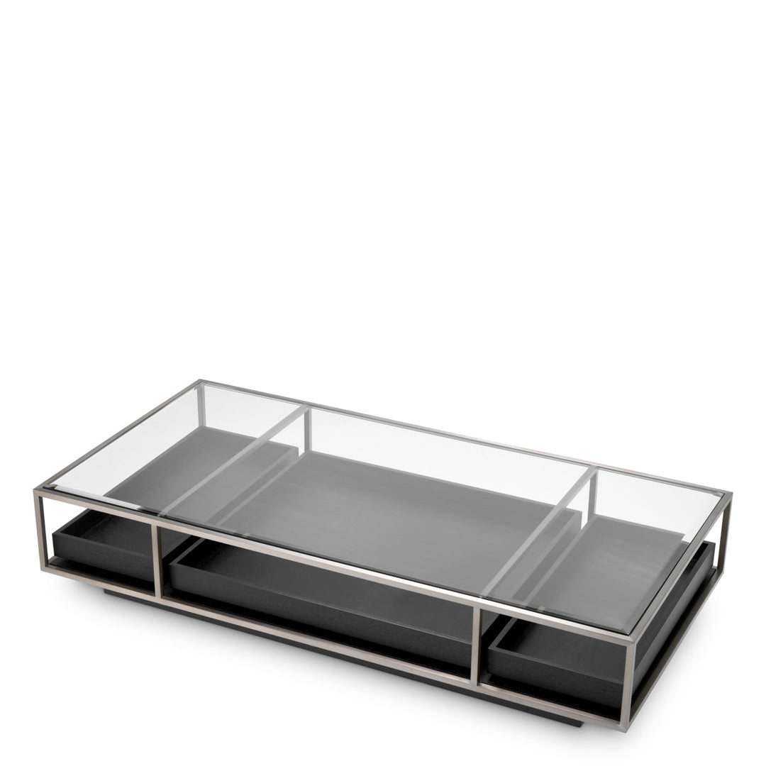 Coffee Table Roxton Brushed Steel Finish Furniture Eichholtz
