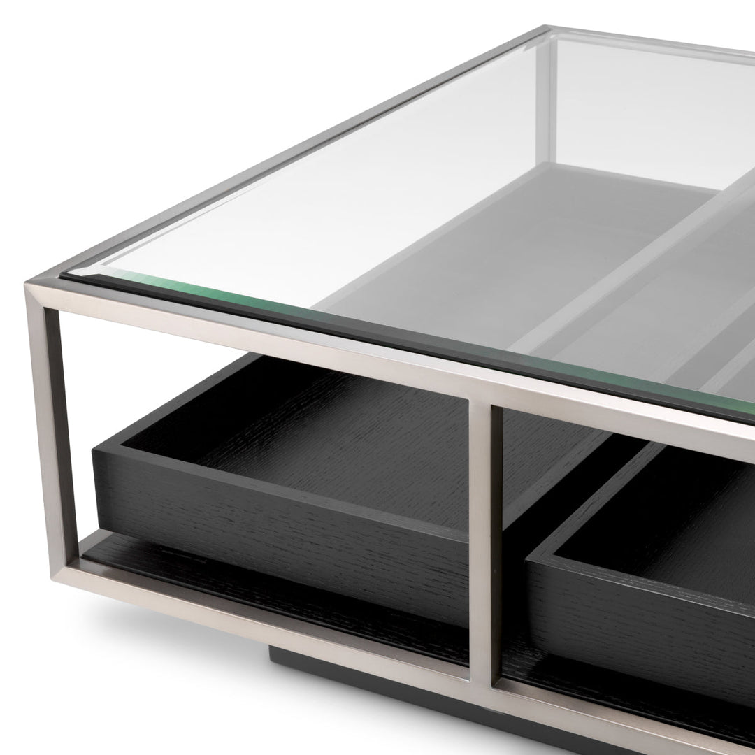 Coffee Table Roxton Brushed Steel Finish Furniture Eichholtz