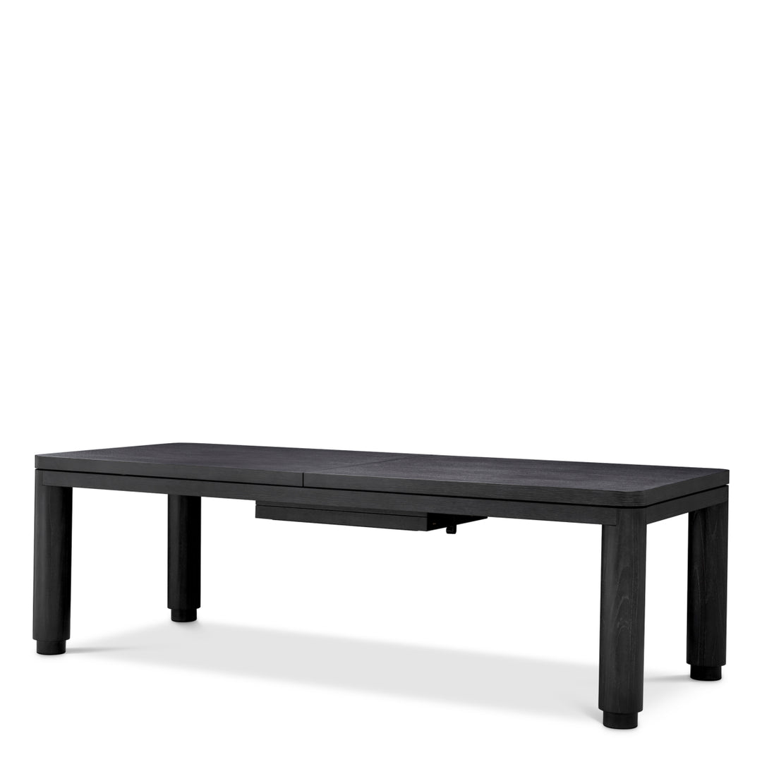 Extendable Dining Table Atelier S Charcoal Grey Oak Veneer Dining Tables Eichholtz