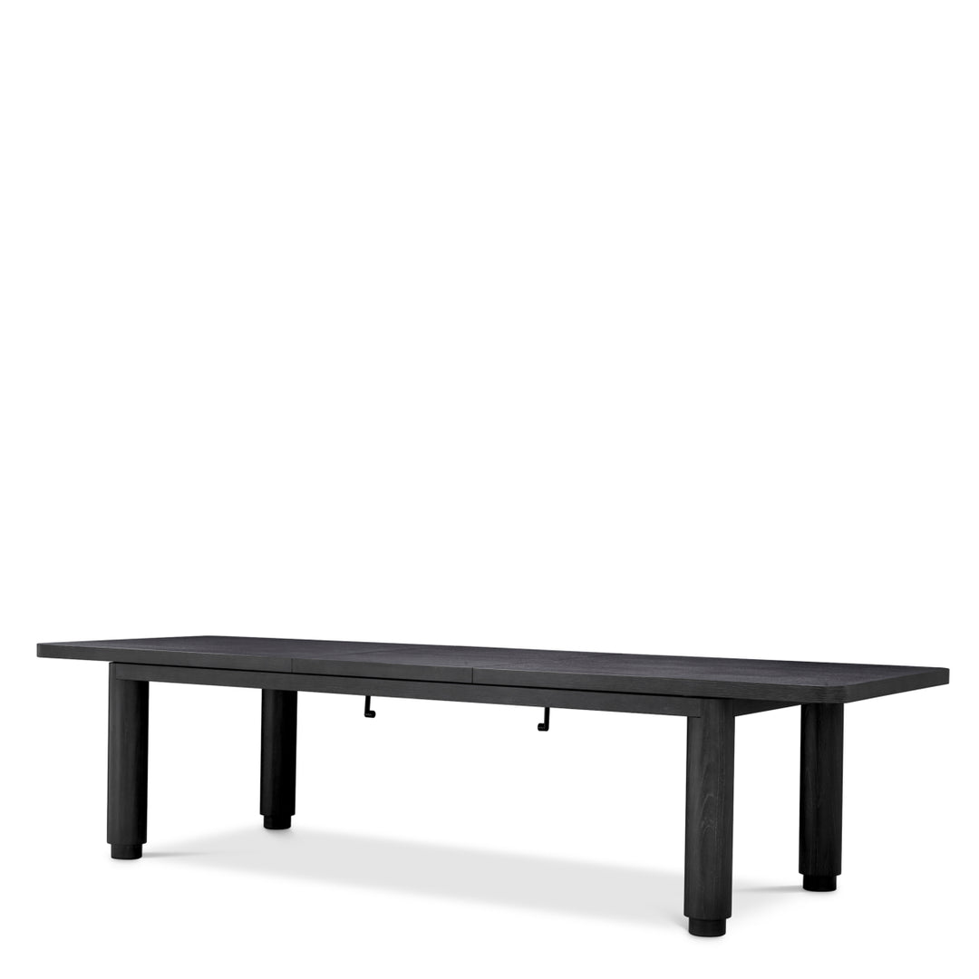 Extendable Dining Table Atelier S Charcoal Grey Oak Veneer Dining Tables Eichholtz