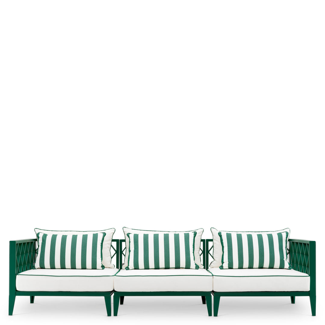 Outdoor Sofa Ocean Club L Green Finish Outdoor Eichholtz