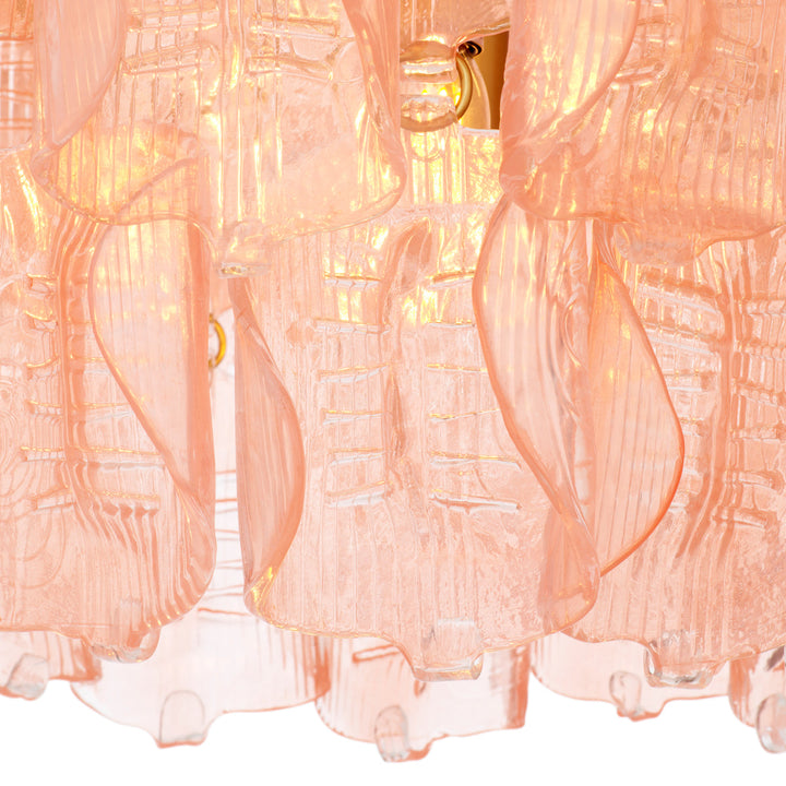 Chandelier Solange Antique Brass Finish Handmade Glass Lighting Eichholtz