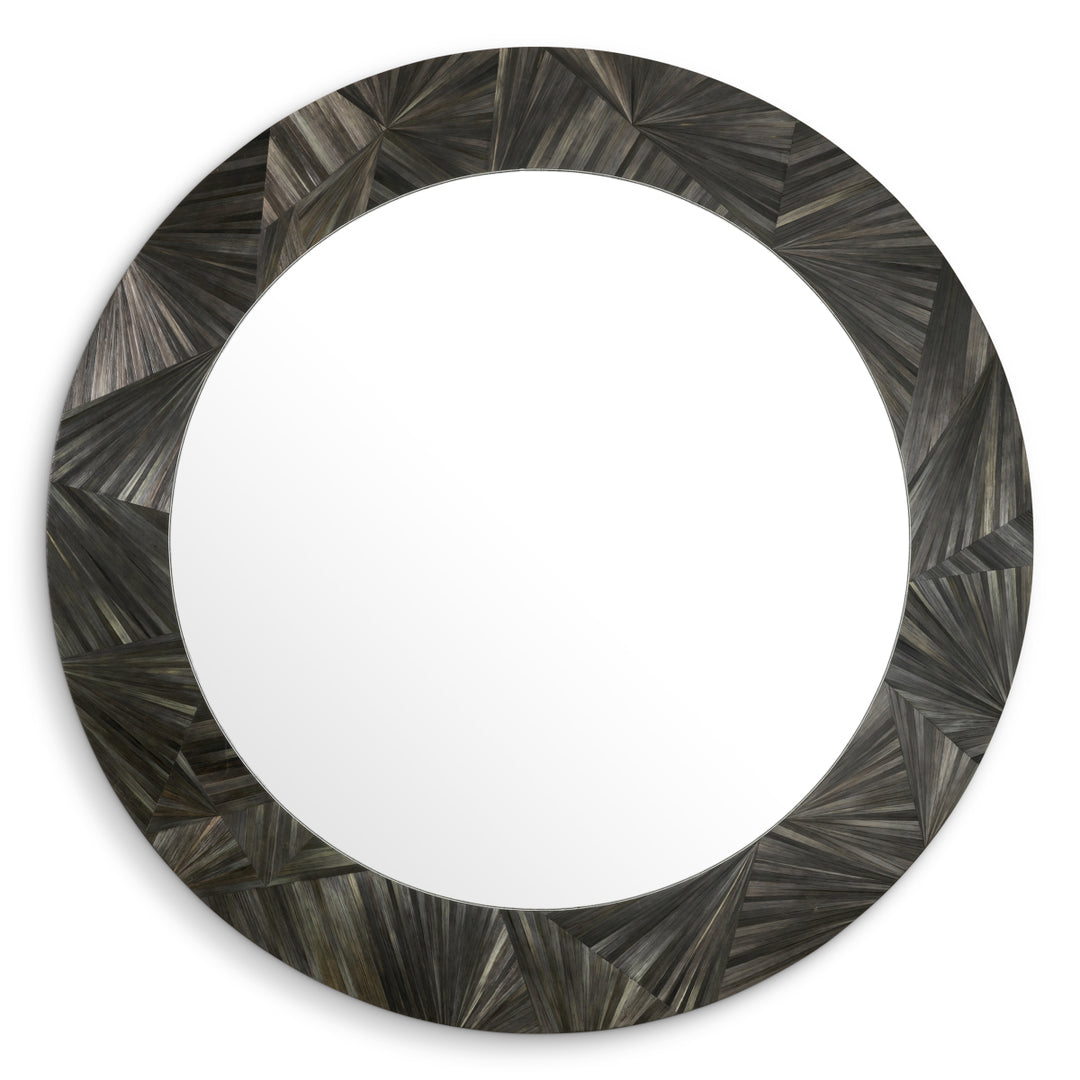 Mirror Cassara Straw Marquetry Charcoal New Collection - January 2026 Eichholtz