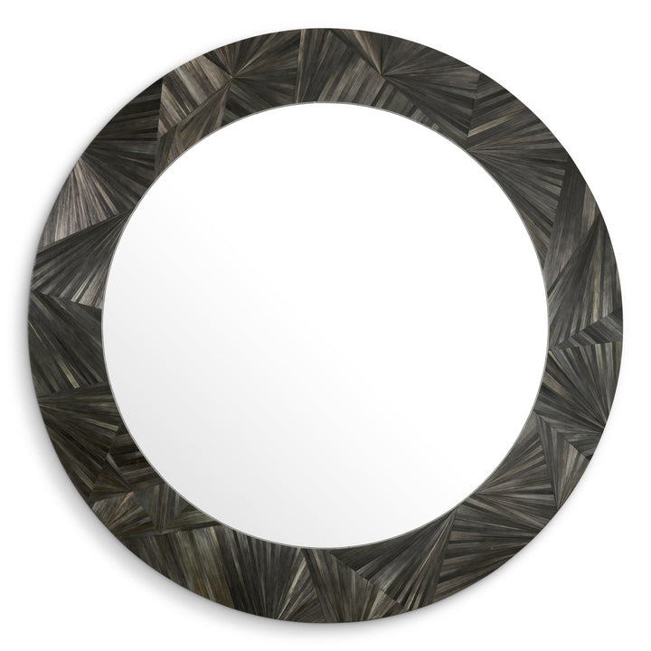 Mirror Cassara Straw Marquetry Charcoal New Collection - January 2026 Eichholtz