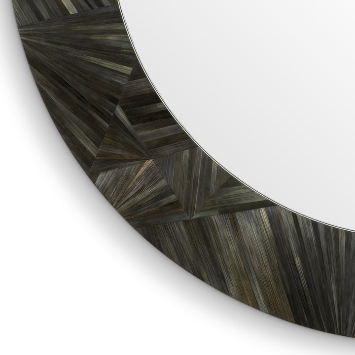 Mirror Cassara Straw Marquetry Charcoal New Collection - January 2026 Eichholtz