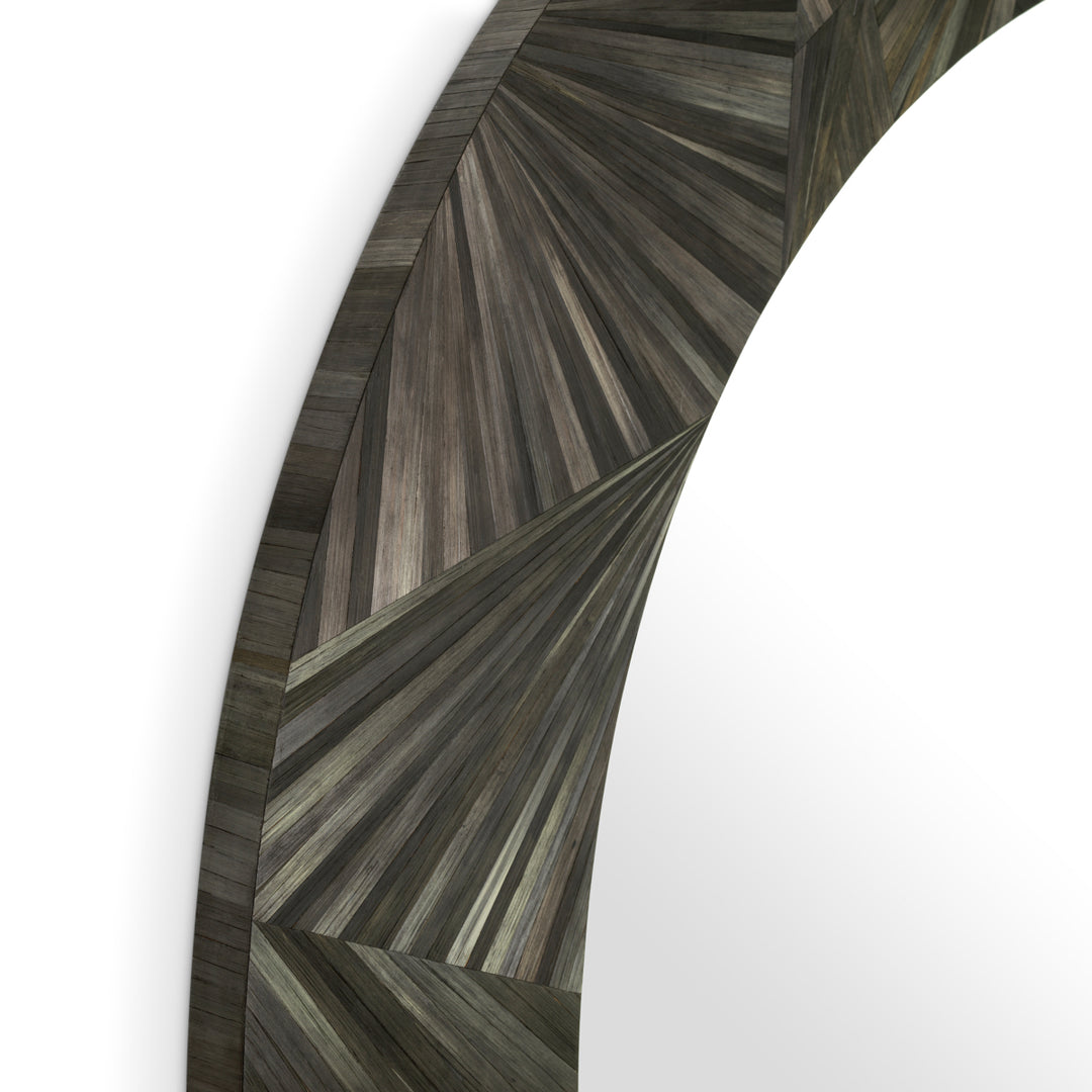 Mirror Cassara Straw Marquetry Charcoal New Collection - January 2026 Eichholtz