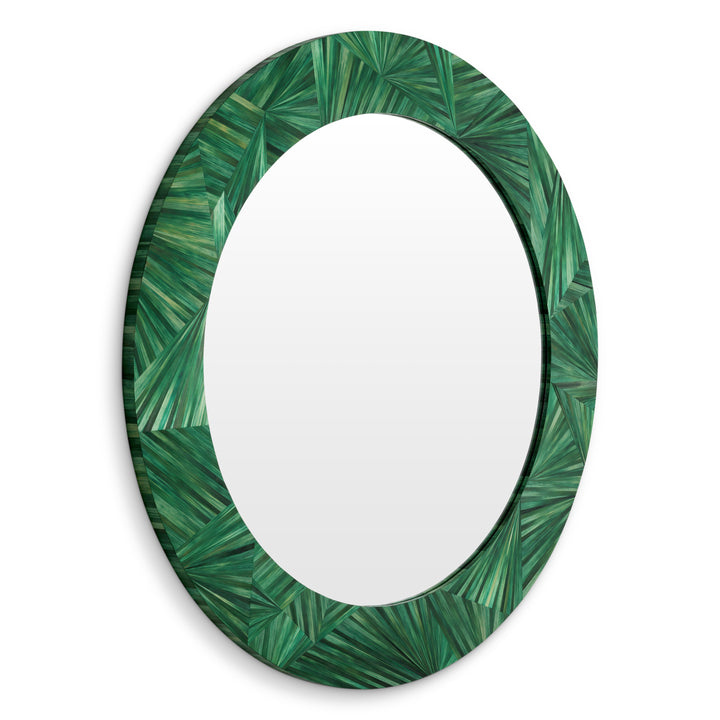 Mirror Cassara Straw Marquetry Green New Collection - January 2026 Eichholtz