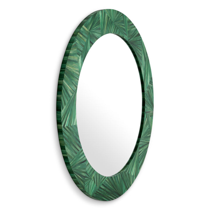 Mirror Cassara Straw Marquetry Green New Collection - January 2026 Eichholtz
