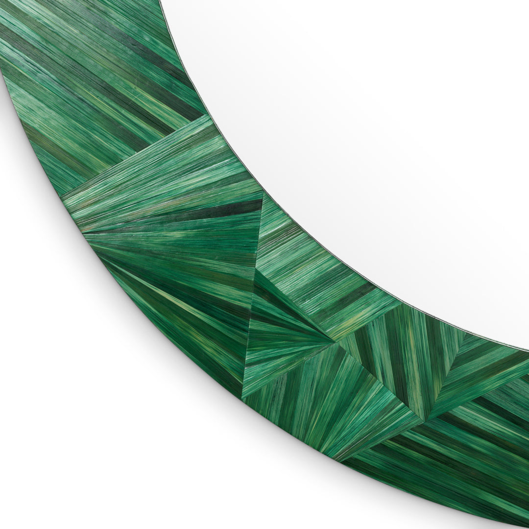 Mirror Cassara Straw Marquetry Green New Collection - January 2026 Eichholtz