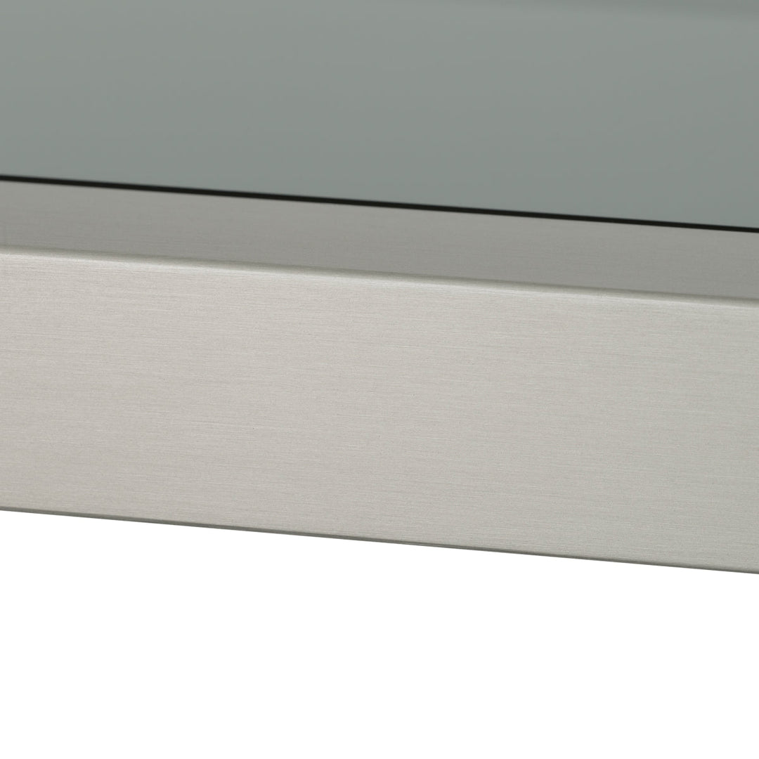 Cabinet Corrado Ii Brushed Steel Finish Furniture Eichholtz