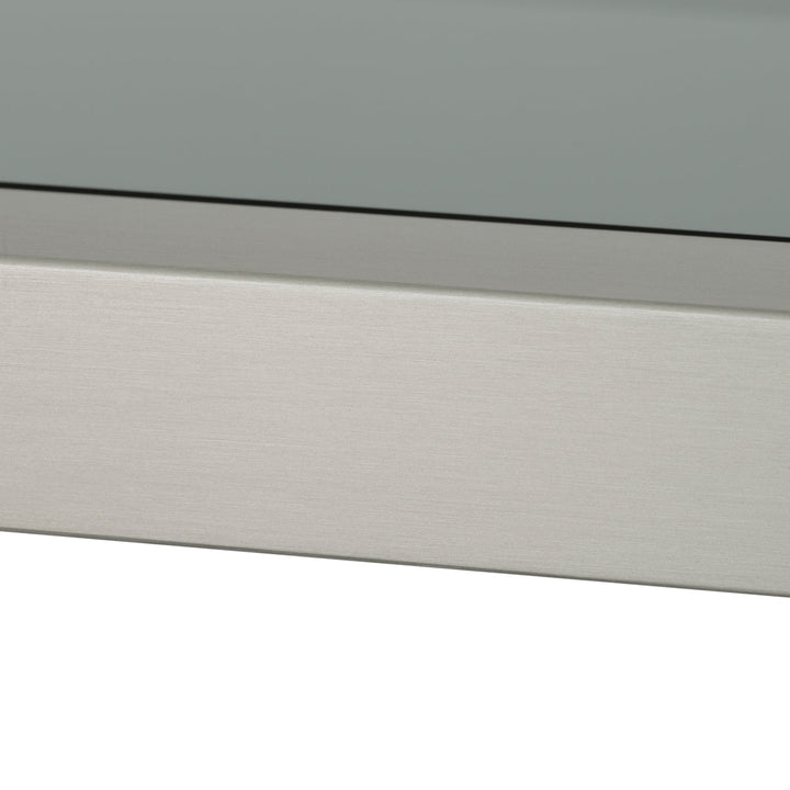 Cabinet Corrado Ii Brushed Steel Finish Furniture Eichholtz