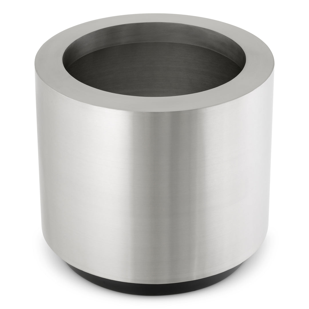Planter Jasper Round S Brushed Steel Finish Accessories Eichholtz