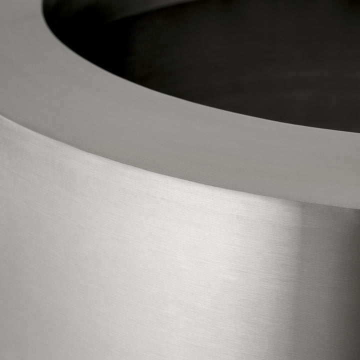 Planter Jasper Round S Brushed Steel Finish Accessories Eichholtz