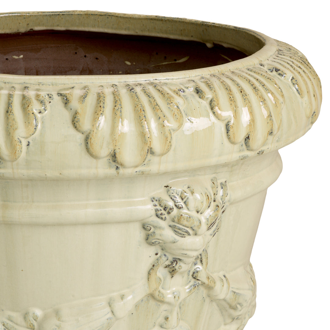 Outdoor Planter Toulon Sand Finish Ceramic Outdoor Eichholtz