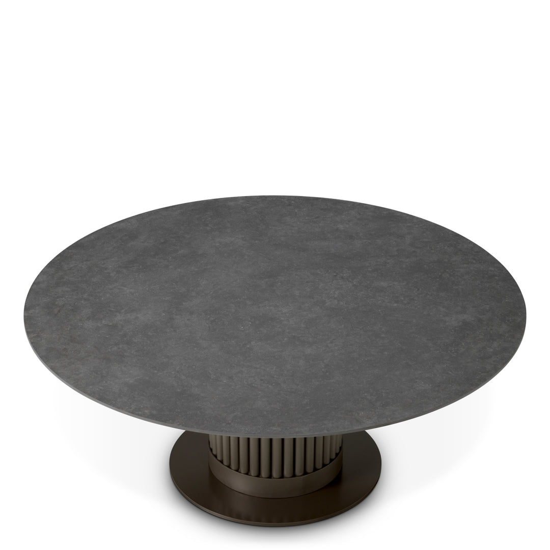 Outdoor Coffee Table Volterra Round Bronze Finish Outdoor Eichholtz