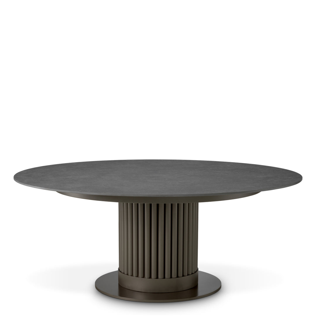 Outdoor Coffee Table Volterra Round Bronze Finish Outdoor Eichholtz