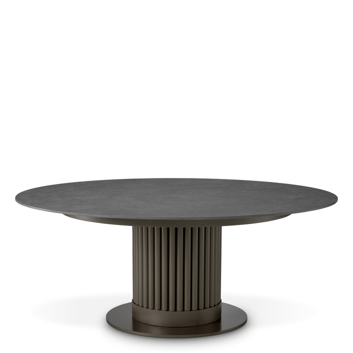 Outdoor Coffee Table Volterra Round Bronze Finish Outdoor Eichholtz