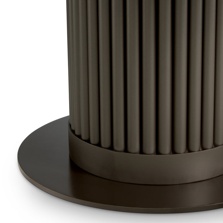 Outdoor Coffee Table Volterra Round Bronze Finish Outdoor Eichholtz