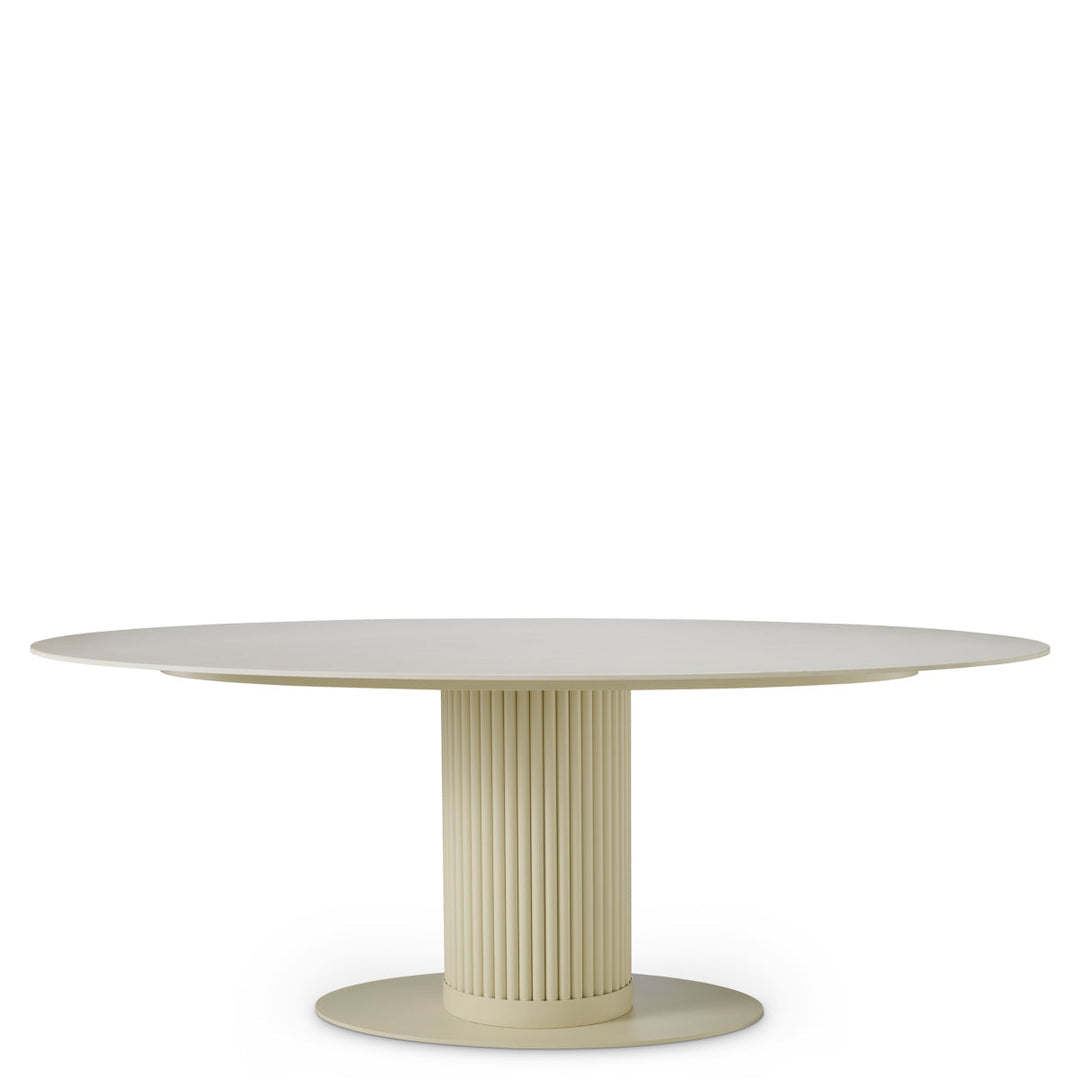 Dining Table Volterra Oval Sand Finish Outdoor Eichholtz