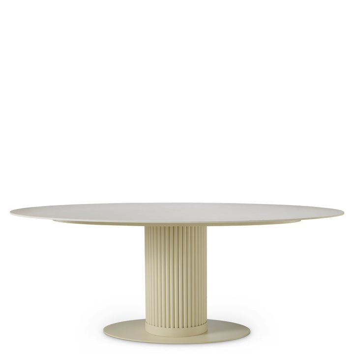 Dining Table Volterra Oval Sand Finish Outdoor Eichholtz