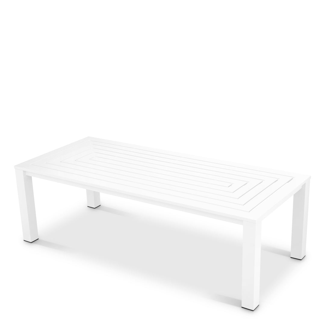 Outdoor Dining Table Vistamar Matte White Finish Dining Tables Eichholtz