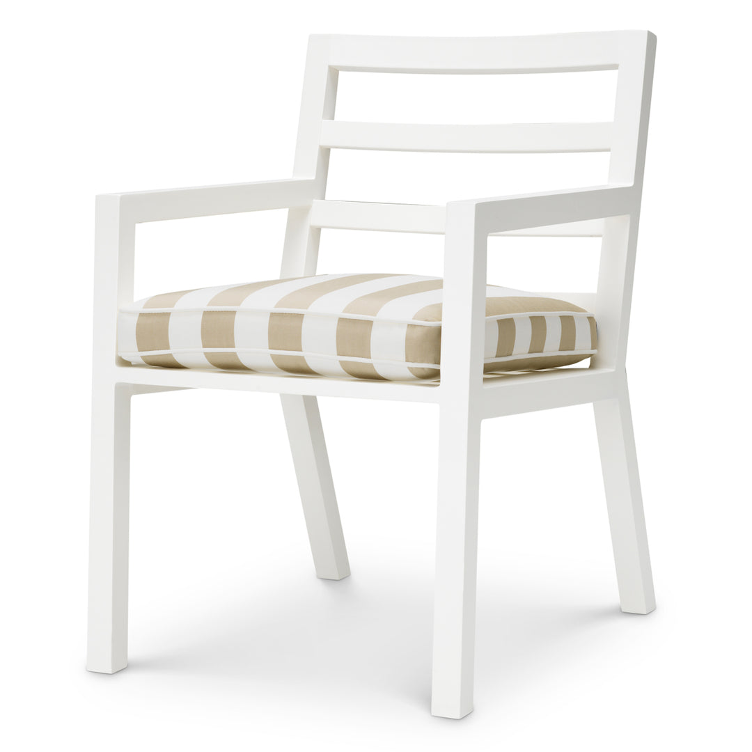 Outdoor Dining Chair Delta Matte White Finish Outdoor Eichholtz