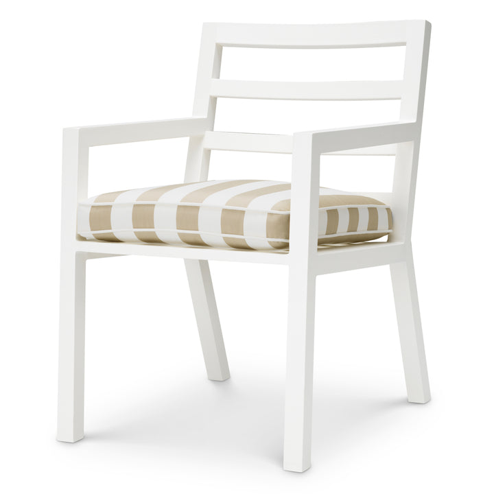 Outdoor Dining Chair Delta Matte White Finish Outdoor Eichholtz