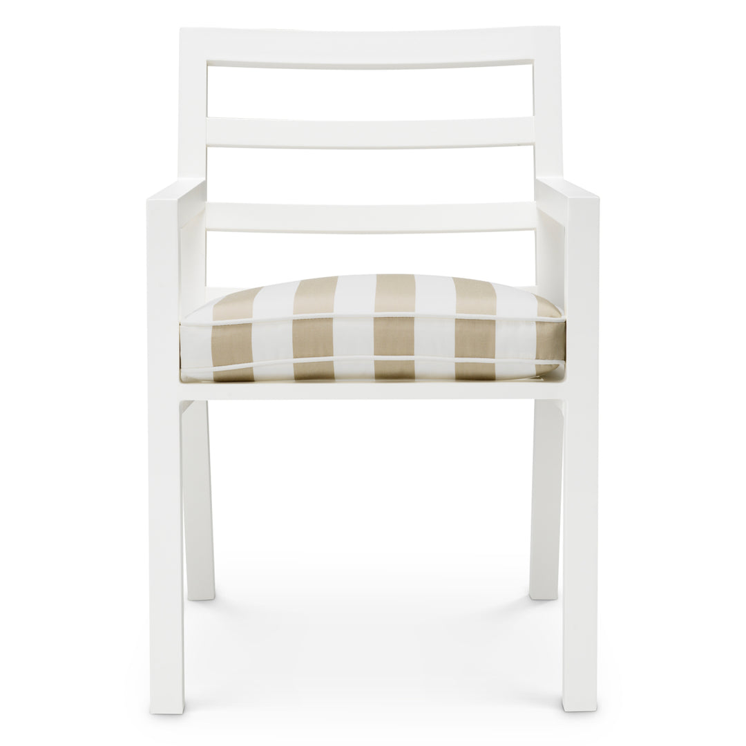 Outdoor Dining Chair Delta Matte White Finish Outdoor Eichholtz