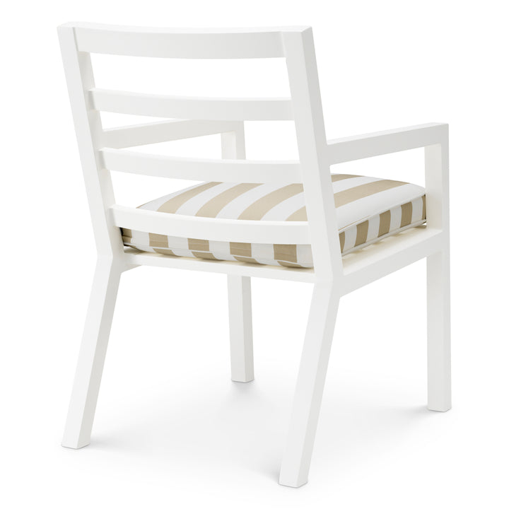 Outdoor Dining Chair Delta Matte White Finish Outdoor Eichholtz