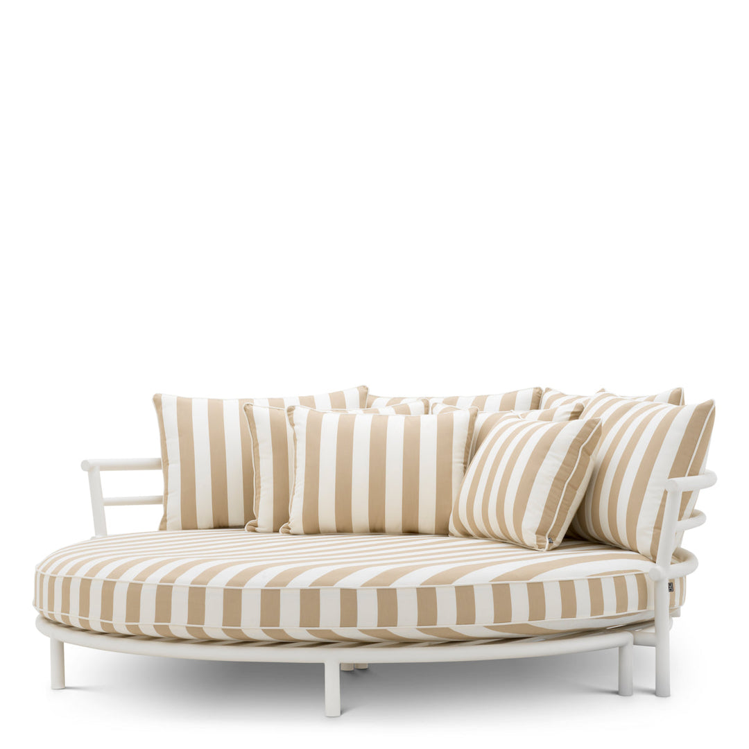 Outdoor Sofa Laguno Round Matte White Finish Outdoor Eichholtz