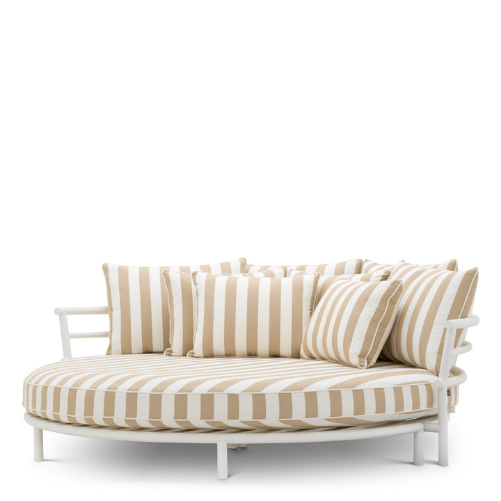 Outdoor Sofa Laguno Round Matte White Finish Outdoor Eichholtz