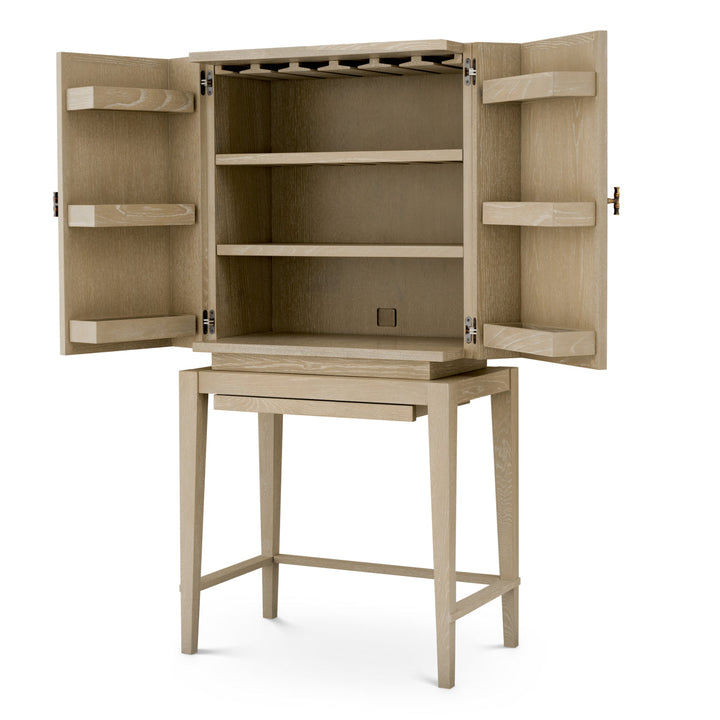 Bar Cabinet Borchard Washed Oak Veneer Cabinets Eichholtz