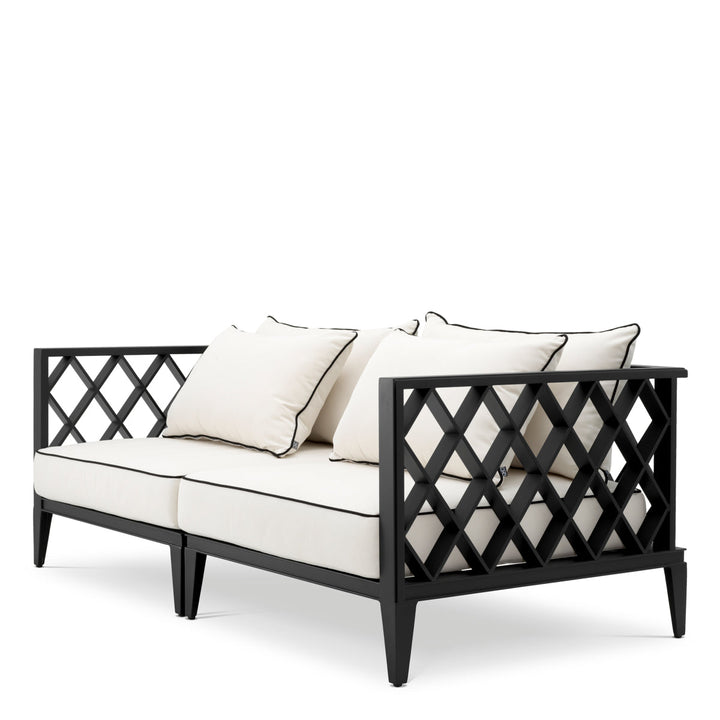 Outdoor Sofa Ocean Club S Black Finish Outdoor Eichholtz
