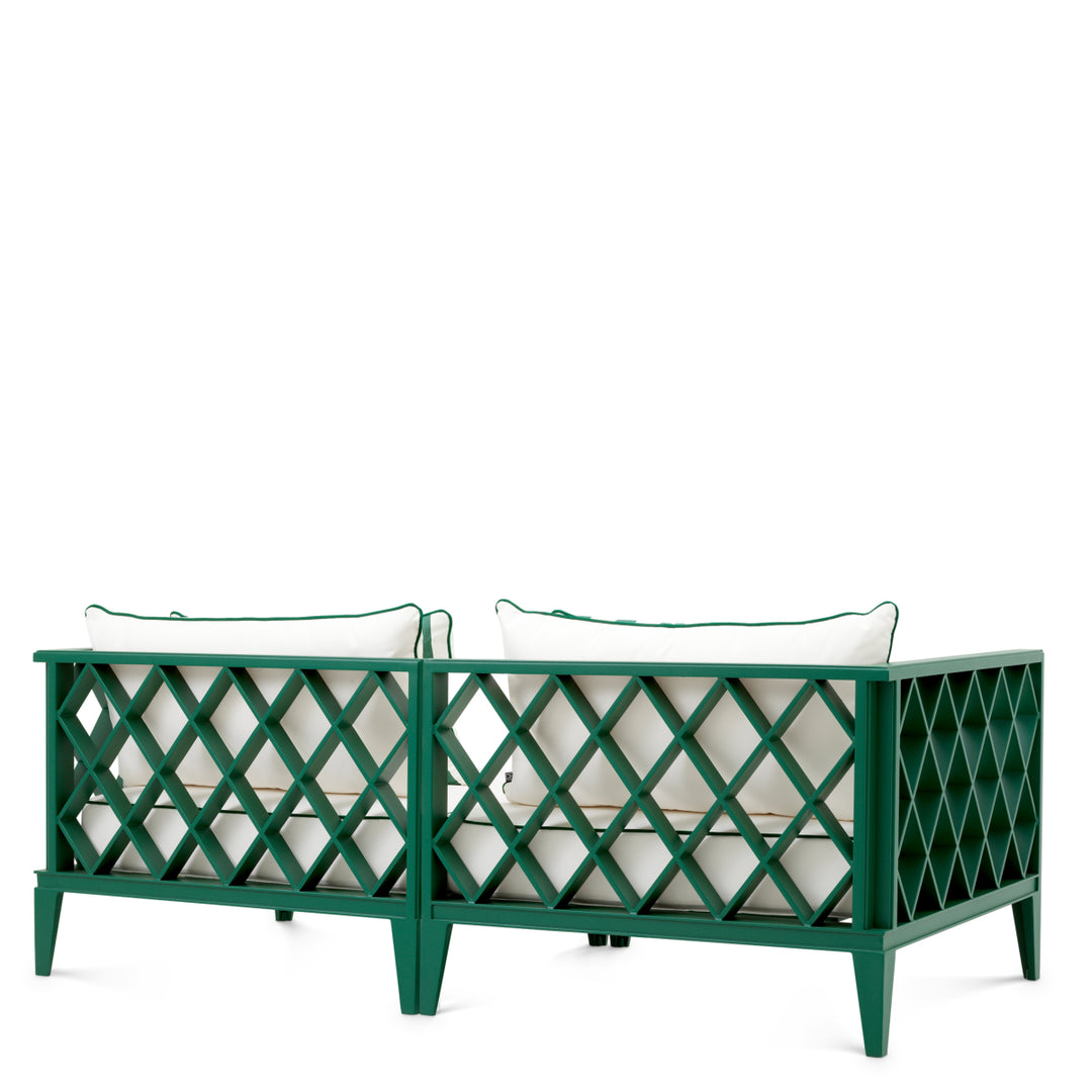 Outdoor Sofa Ocean Club S Green Finish Outdoor Eichholtz