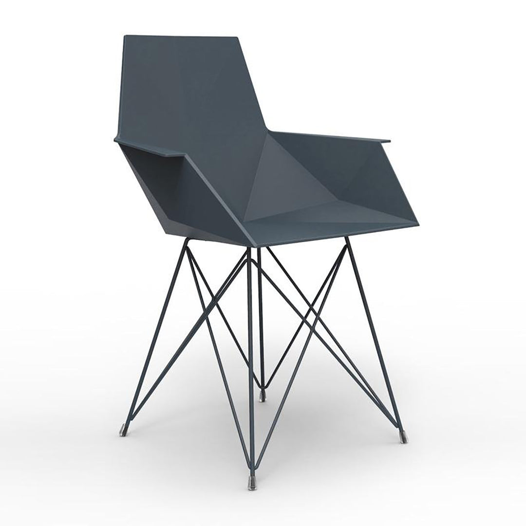 Faz Armchair Stainless Steel Legs (Set of 4) Outdoor Vondom Black Armchair Only