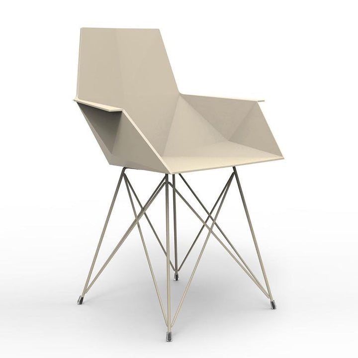 Faz Armchair Stainless Steel Legs (Set of 4) Outdoor Vondom Ecru Armchair Only