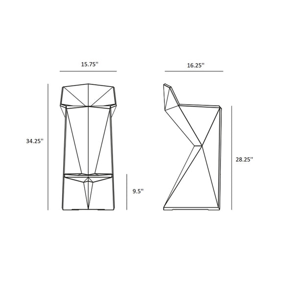 Vertex Bar Stool Outdoor Vondom