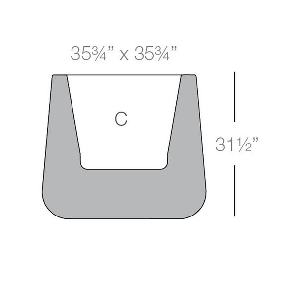 Vasija Cuadrada Pot Outdoor Vondom