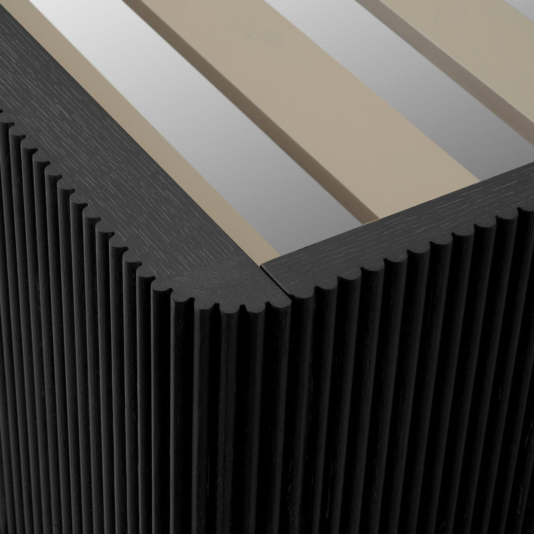 Bed Frame Dimitrios King Size Charcoal Grey Oak Veneer Furniture Eichholtz