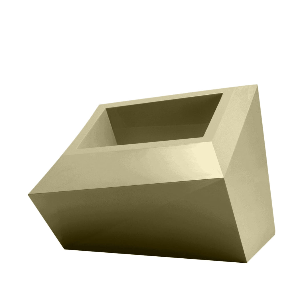 Faz XL Planter Outdoor Vondom Khaki Low: 22.75 in W x 16.5 in H 