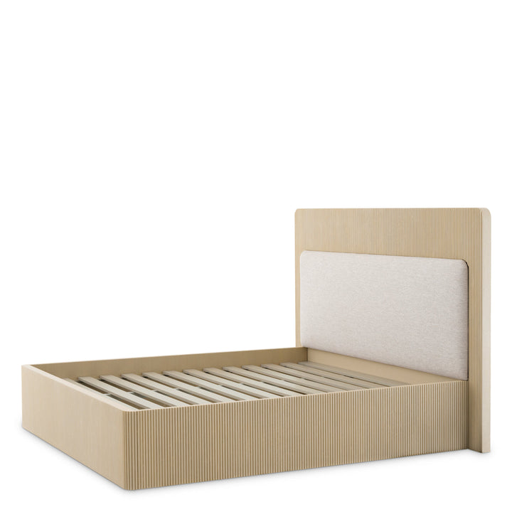 Bed Frame Dimitrios Queen Size Washed Oak Veneer Furniture Eichholtz