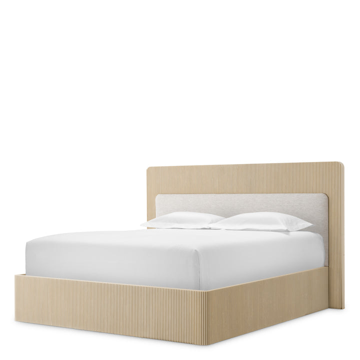 Bed Frame Dimitrios King Size Washed Oak Veneer Bedroom Eichholtz