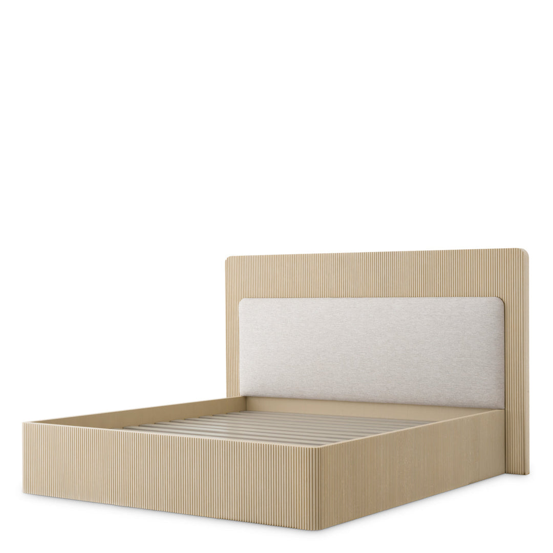 Bed Frame Dimitrios King Size Washed Oak Veneer Bedroom Eichholtz