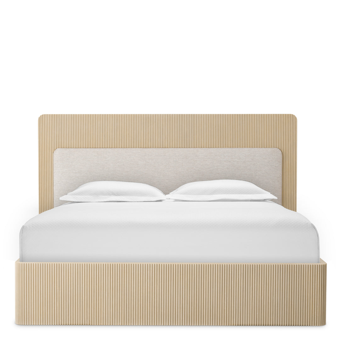 Bed Frame Dimitrios King Size Washed Oak Veneer Bedroom Eichholtz