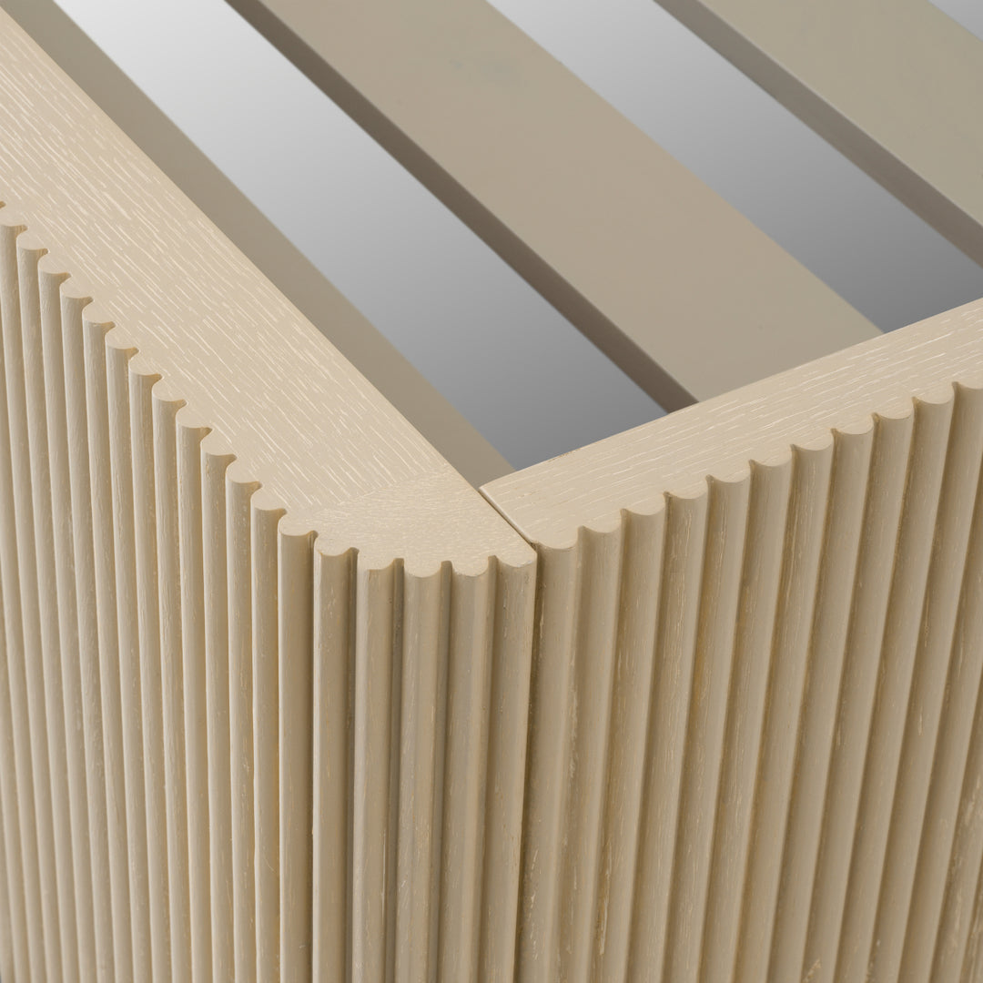 Bed Frame Dimitrios King Size Washed Oak Veneer Bedroom Eichholtz